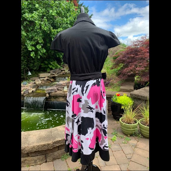 Karin Stevens Vintage Size 12 Wrap Dress - Picture 2 of 3